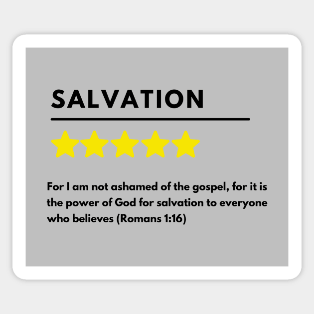 Salvation positive review meme, black text Sticker by Selah Shop